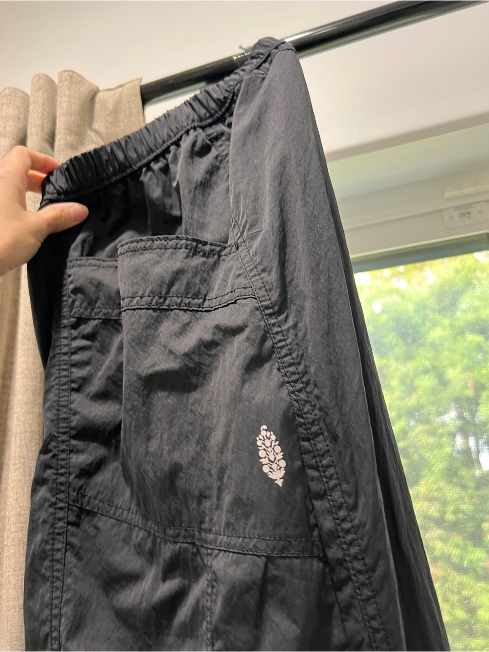 Fp movement S Black Wide-Leg Track Pants - Elastic Waist - Picture 9 of 10